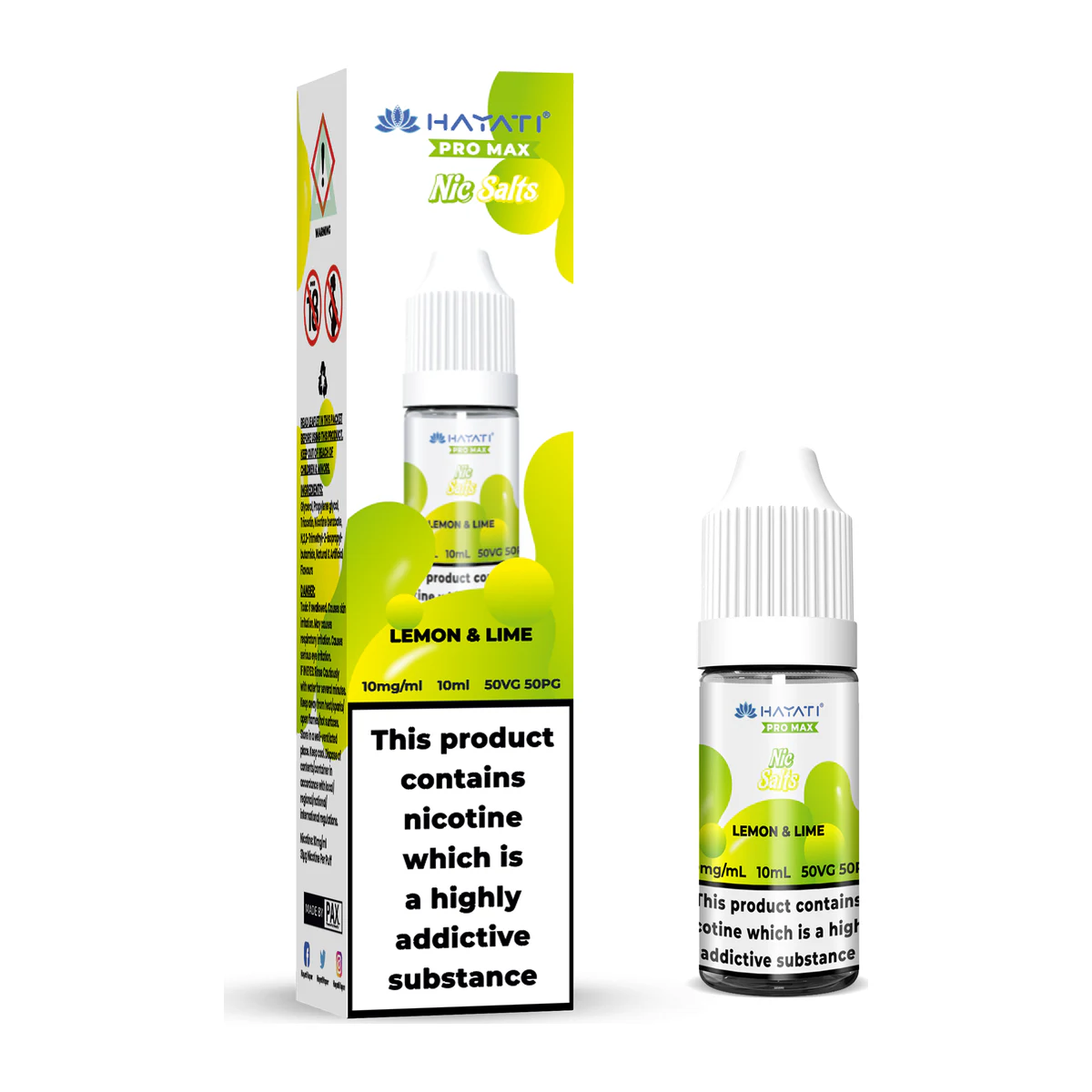 Hayati® Pro Max Nic Salts Lemon & Lime