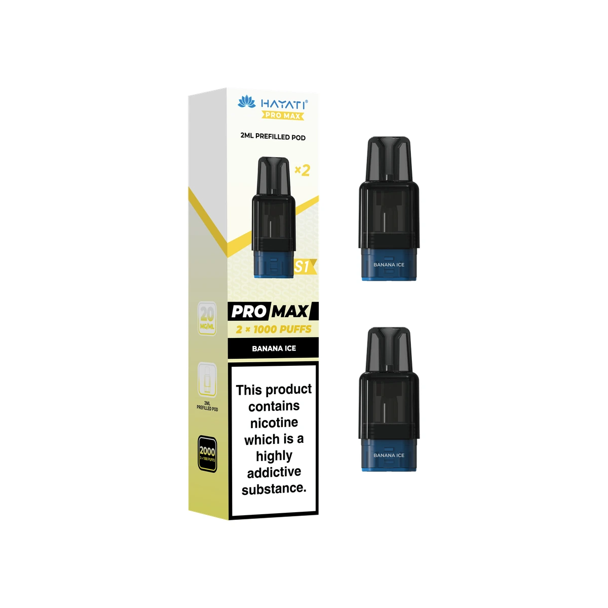 Hayati® Pro Max S1 Pods Banana Ice