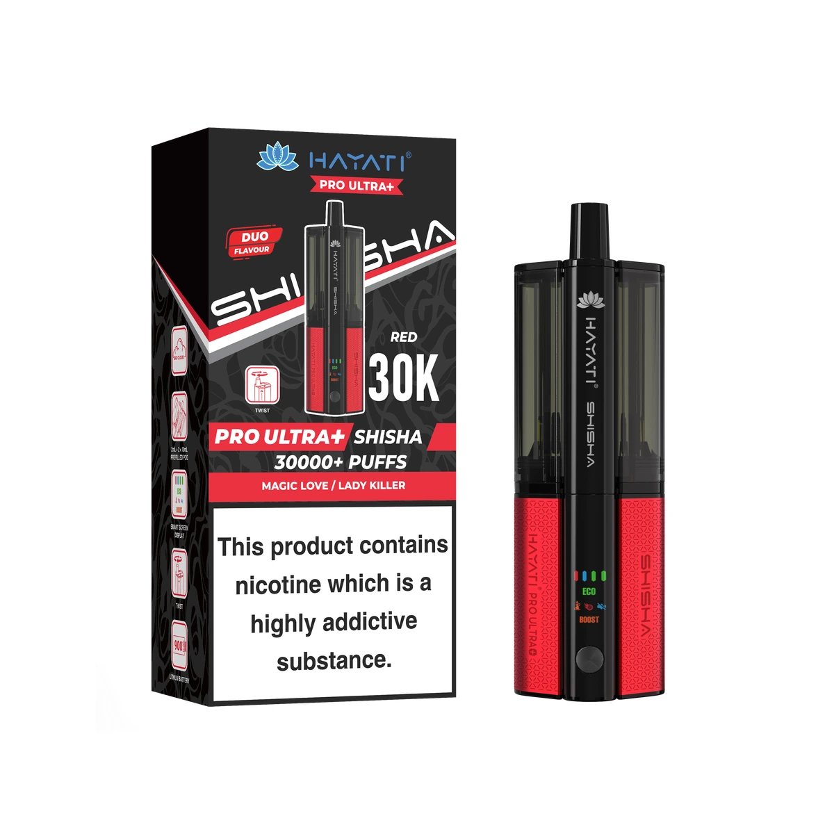 Hayati® Pro Ultra+ Shisha KIT Magic Love+Lady Killer wholesale vape product
