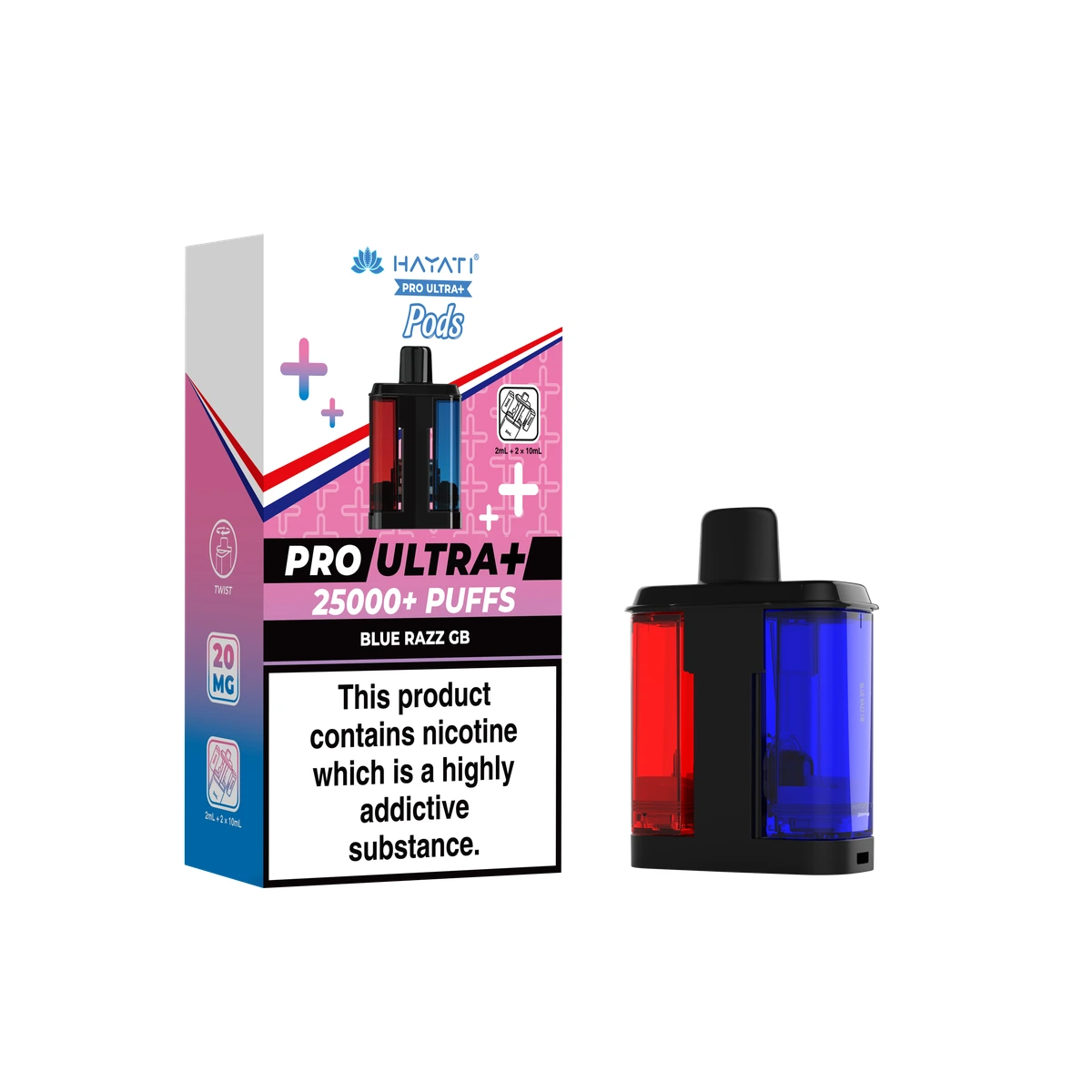 Hayati Pro Ultra+ POD Blue Razz GB wholesale vape product