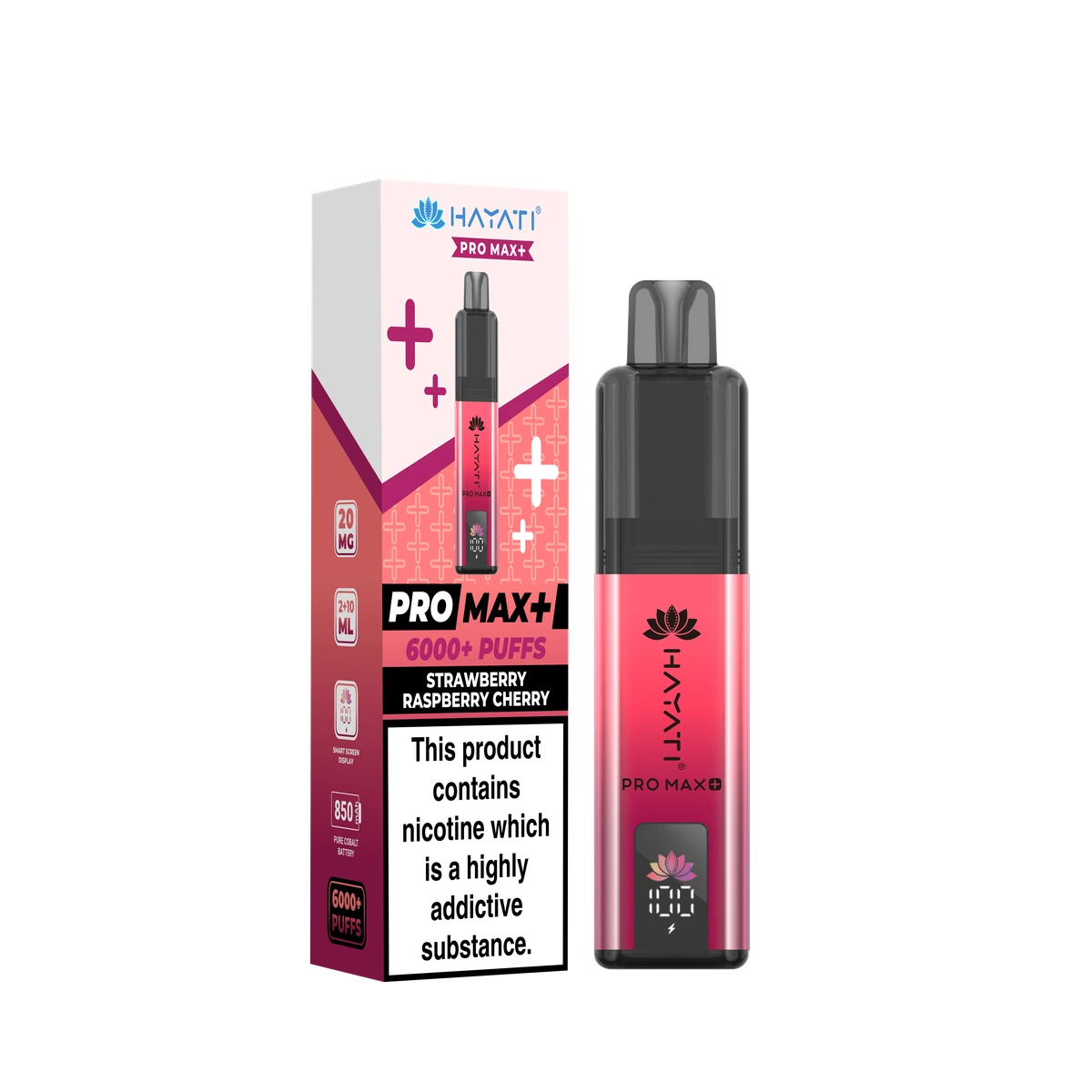 Hayati® Pro Max+ KIT Strawberry Raspberry Cherry wholesale vape product