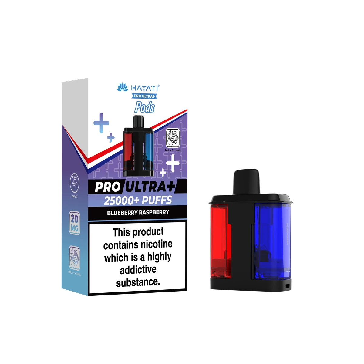 Hayati Pro Ultra+ POD Blueberry Raspberry wholesale vape product