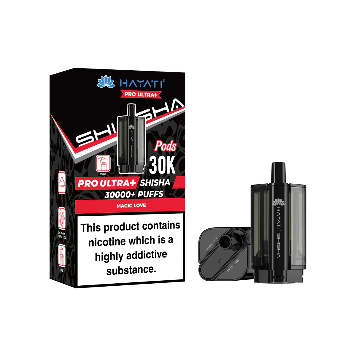 Hayati® Pro Ultra Plus Shisha Pod Magic Love