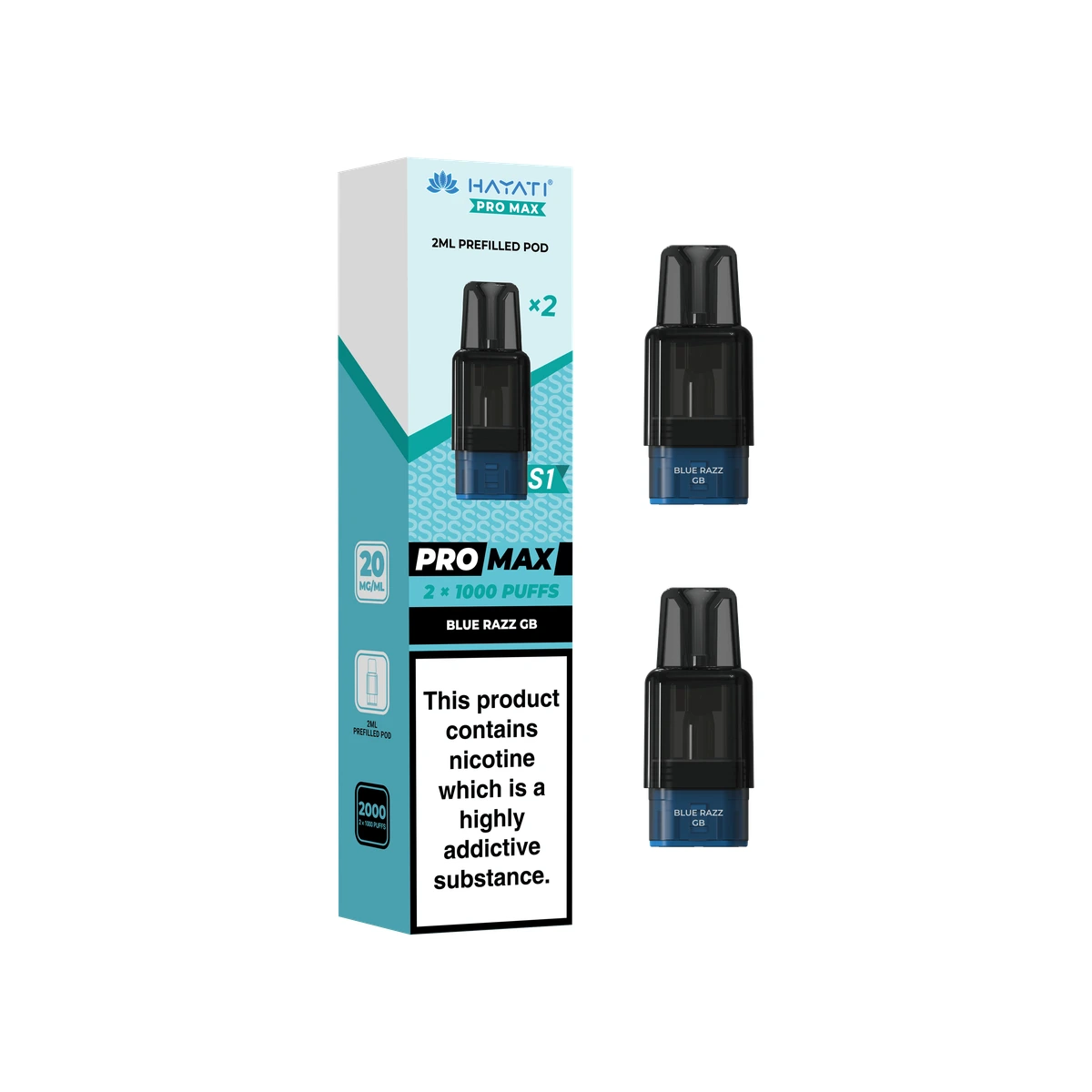Hayati® Pro Max S1 Pods Blue Razz Gb