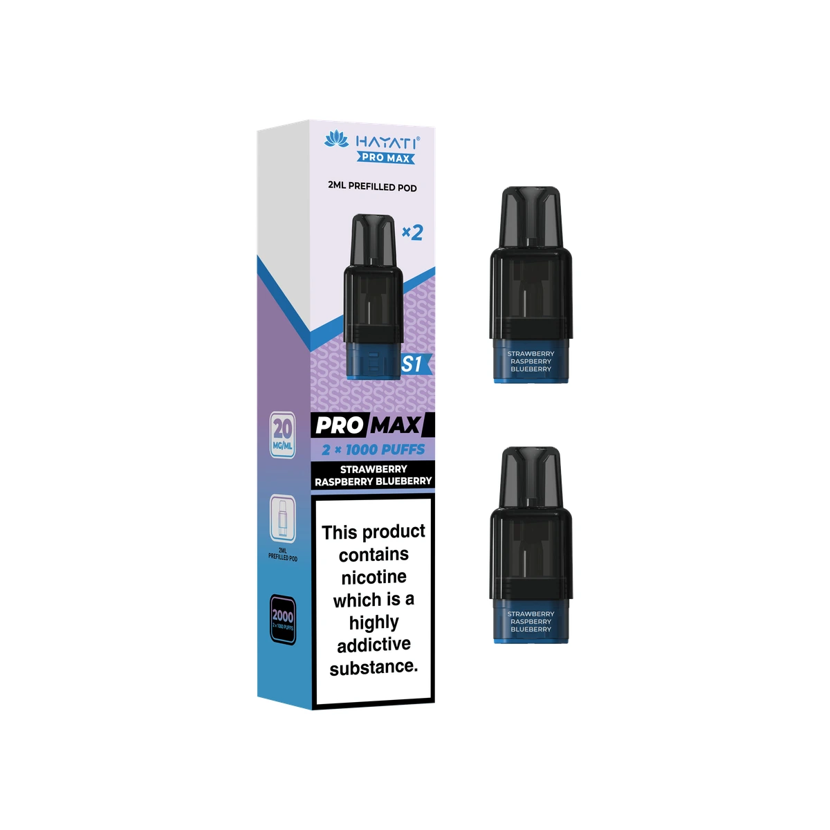Hayati® Pro Max S1 Pods Strawberry Raspberry Blueberry