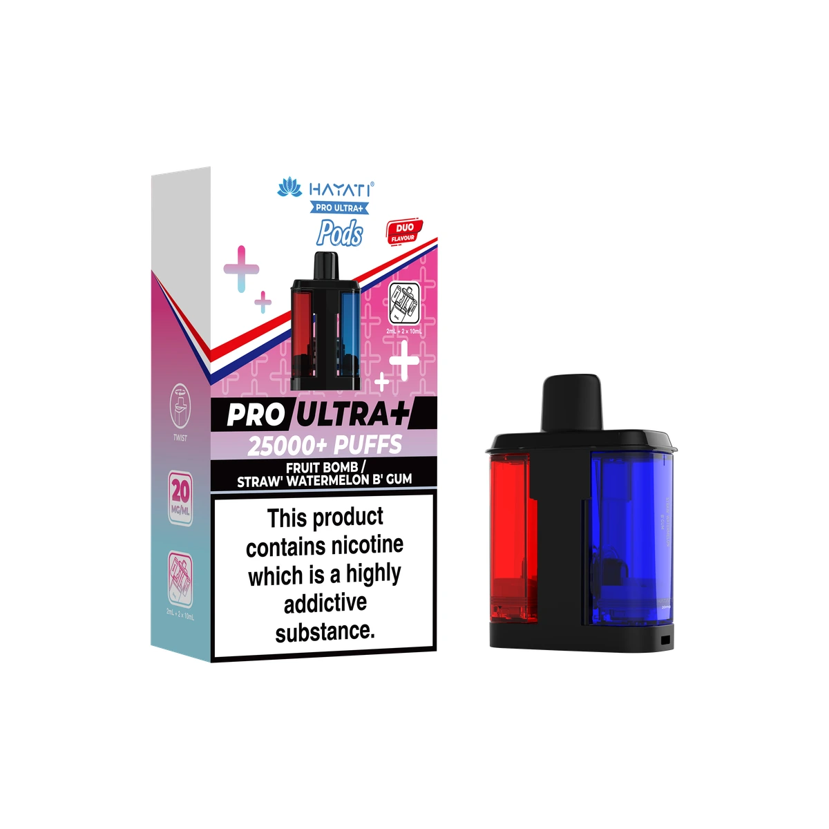 Hayati Pro Ultra+ POD Fruit Bomb / Straw' Watermelon B' Gum wholesale vape product