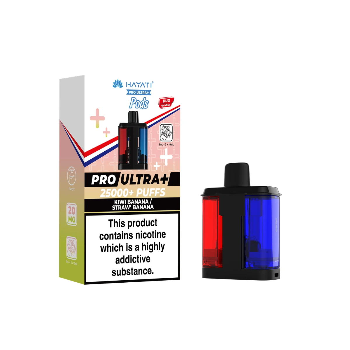 Hayati Pro Ultra+ POD Kiwi Banana / Straw' Banana wholesale vape product
