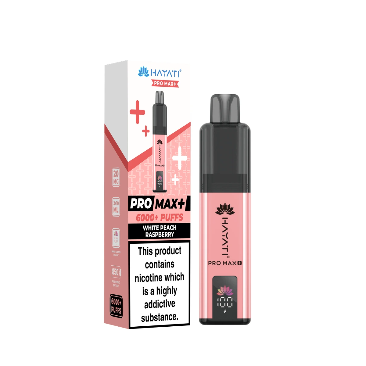 Hayati® Pro Max+ KIT White Peach Raspberry wholesale vape product