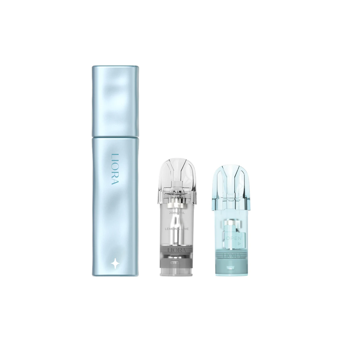 Hayati® Liora Kit (1 Device + 1 Refillable Pod + 1 Prefilled Pod) Mr Blue