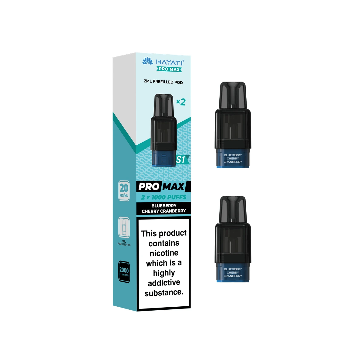 Hayati® Pro Max S1 Pods Blueberry Cherry Cranberry