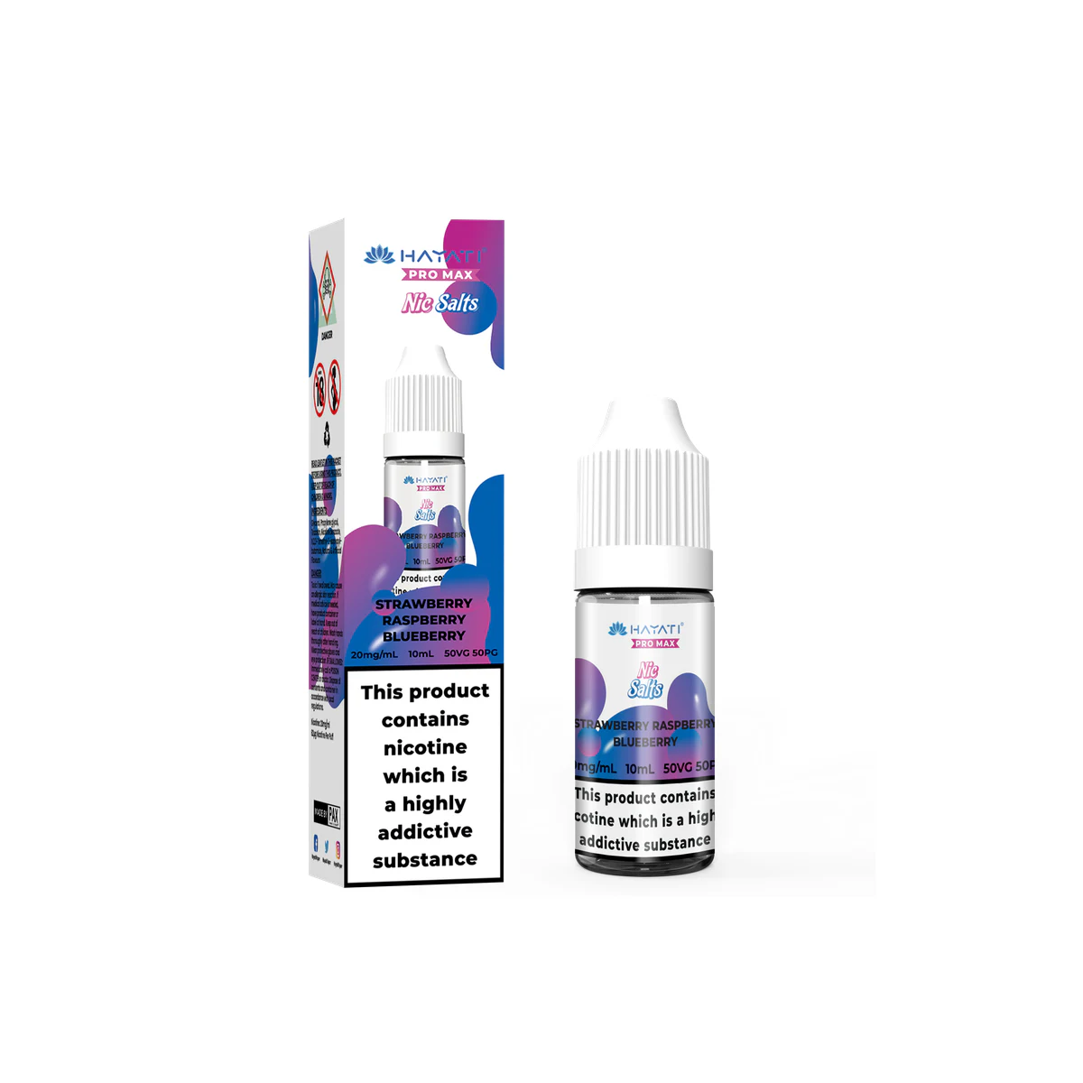 Hayati® Pro Max Nic Salts Strawberry Raspberry Blueberry 20mg