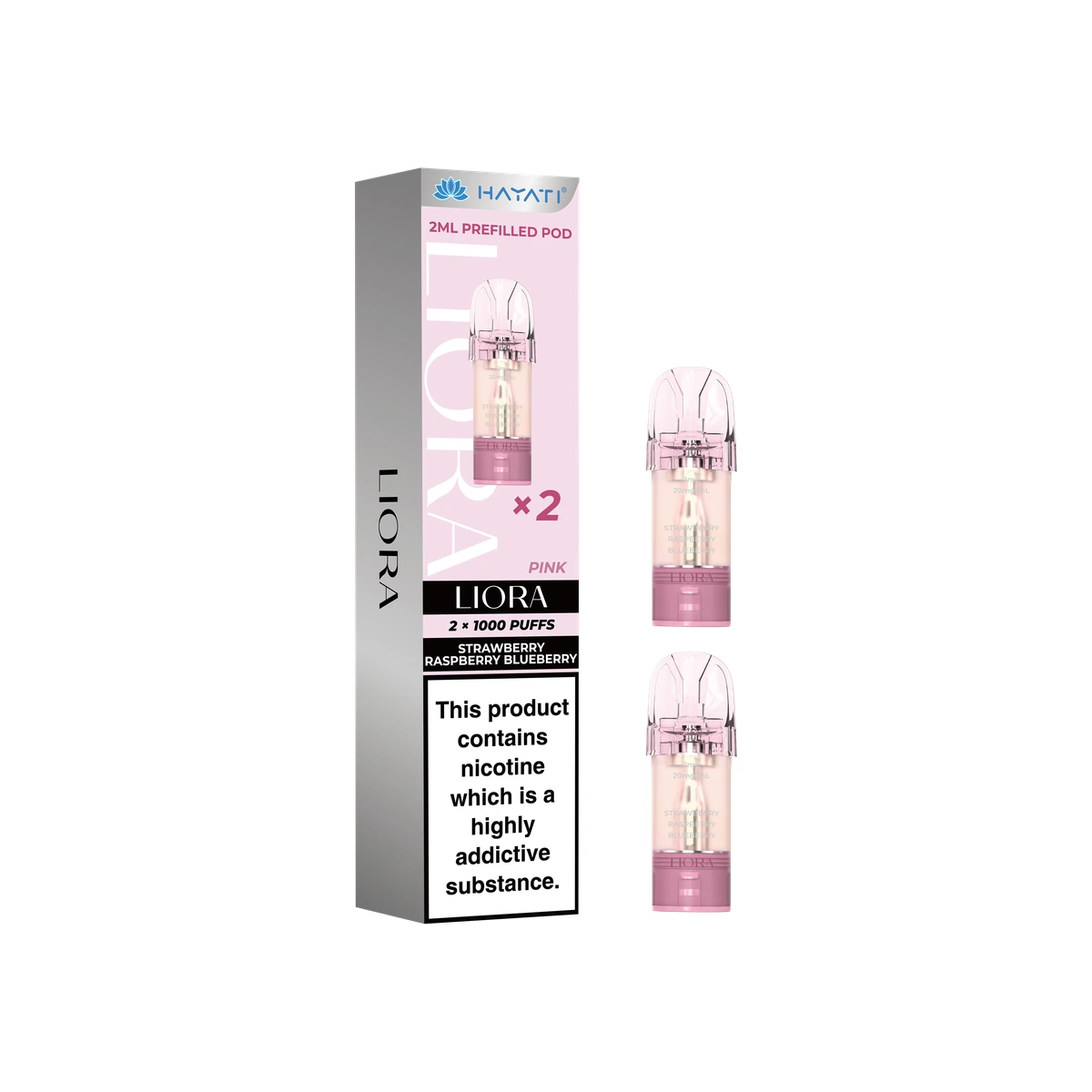 Hayati® Liora 2mL Prefilled Pods Strawberry Raspberry Blueberry