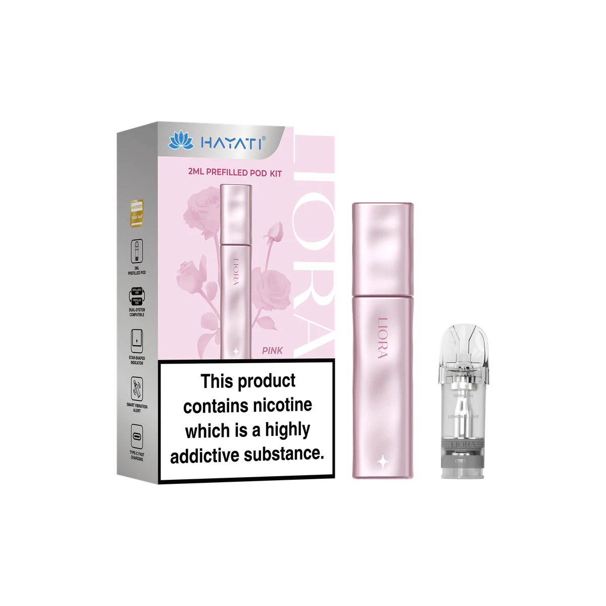 Hayati® Liora Kit (1 Device + 1 Prefilled Pod) Strawberry Cherry Cranberry thumbnail 2