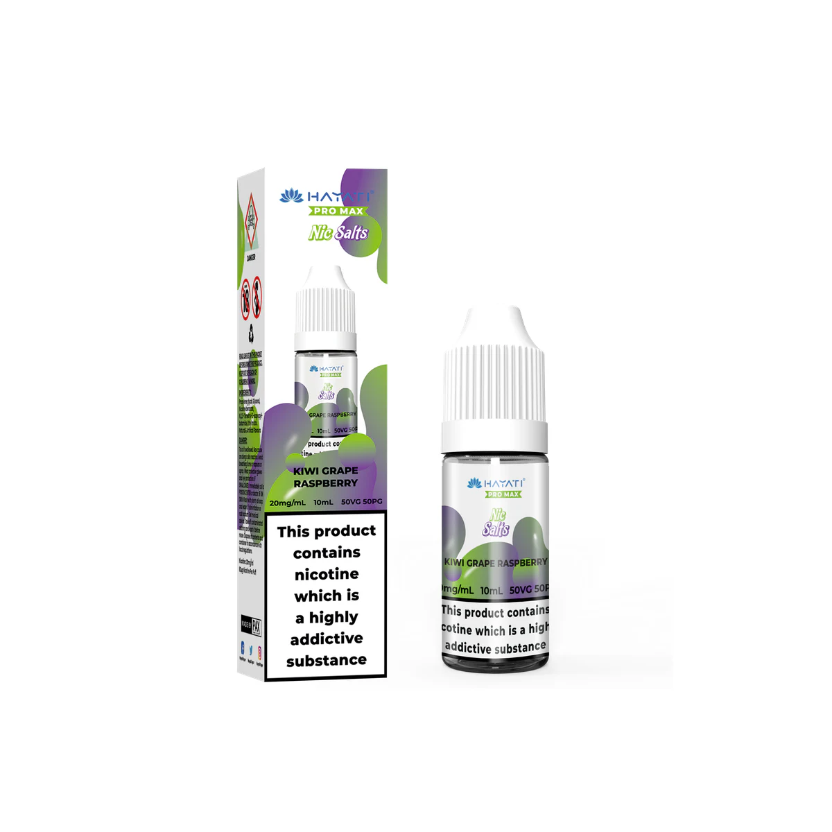 Hayati® Pro Max Nic Salts Kiwi Grape Raspberry 20mg image 1
