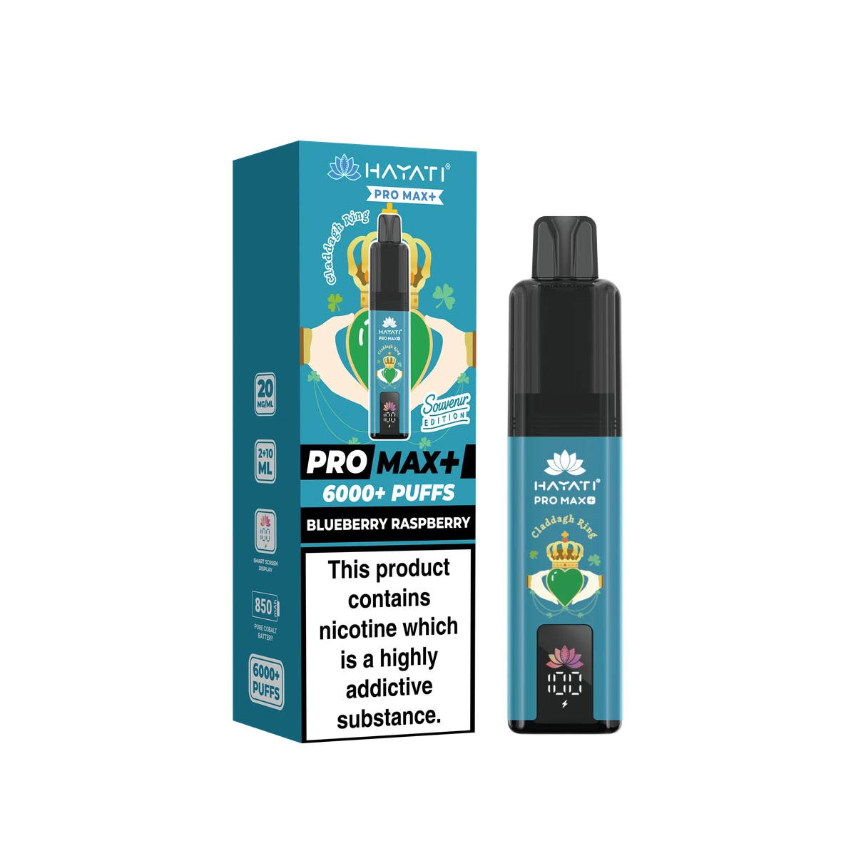 Hayati® Pro Max+ Souvenir Edition (Ireland) Blueberry Raspberry wholesale vape product