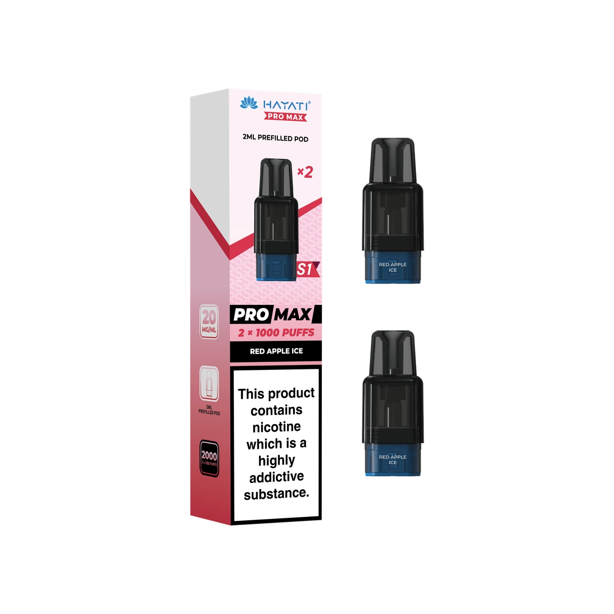 Hayati® Pro Max S1 Pods Red Apple Ice