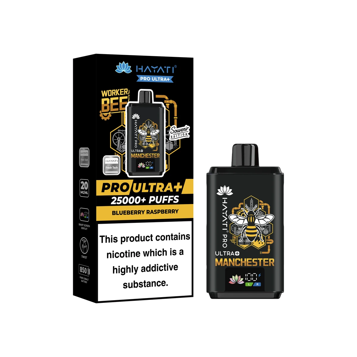 Hayati® Pro Ultra+ Souvenir Edition (Manchester) Blueberry Raspberry