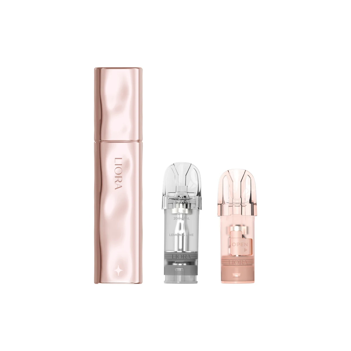 Hayati® Liora Kit (1 Device + 1 Refillable Pod + 1 Prefilled Pod) Fizzy Cherry