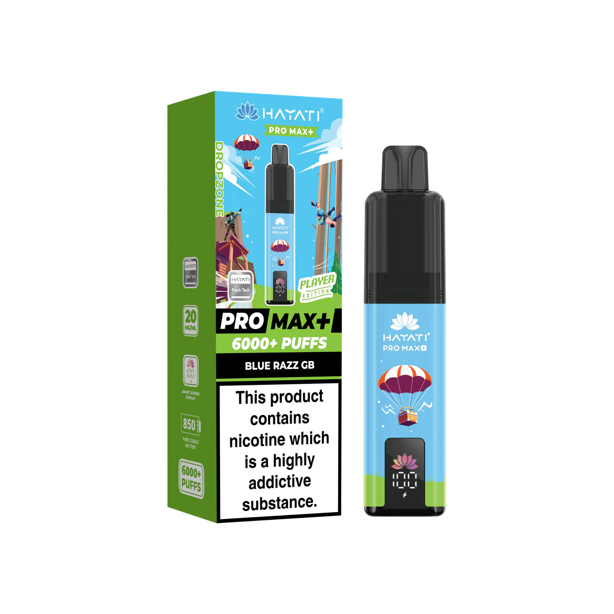 Hayati® Pro Max+ Player Edition Blue Razz GB