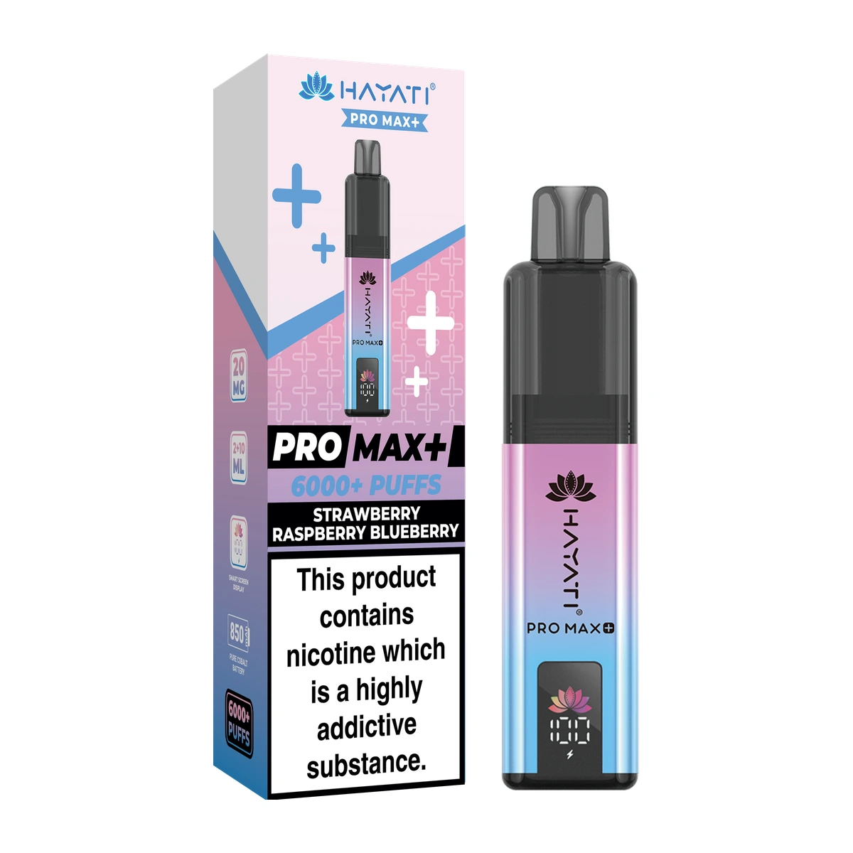 Hayati® Pro Max+ KIT Strawberry Raspberry Blueberry wholesale vape product
