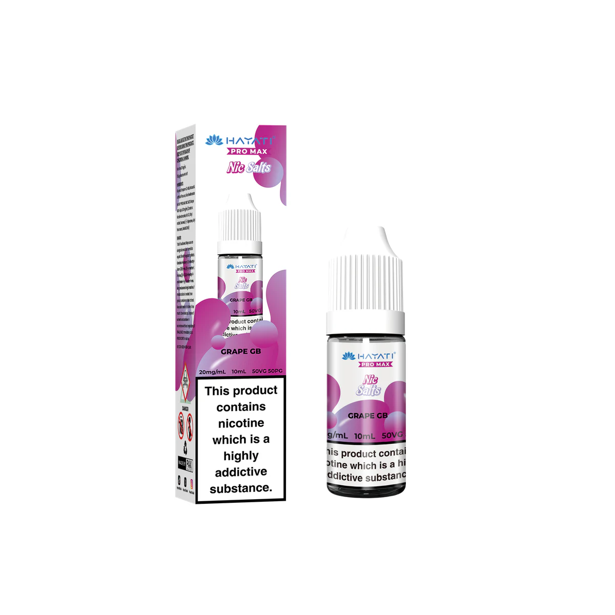 Hayati® Pro Max Nic Salts Grape GB 20mg