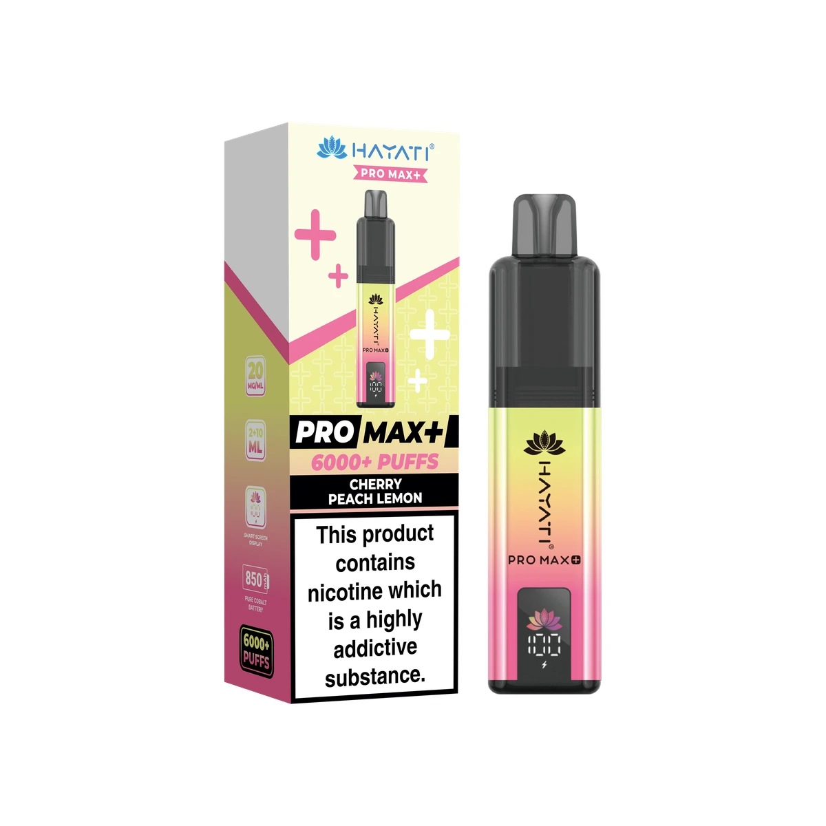 Hayati® Pro Max+ KIT Cherry Peach Lemon wholesale vape product