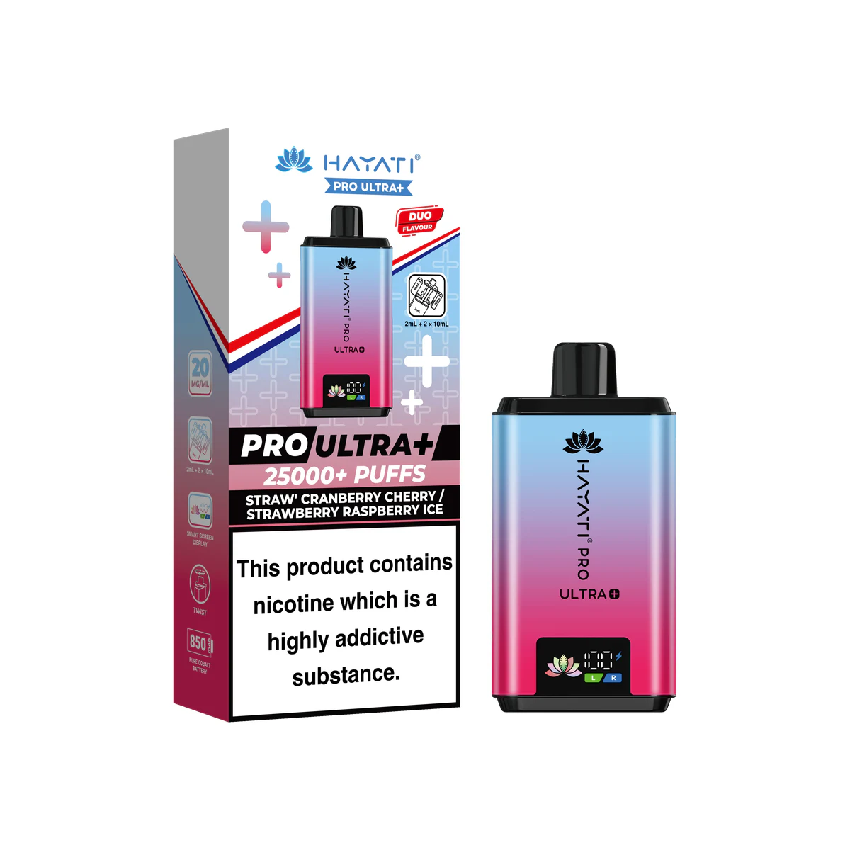 Hayati® Pro Ultra+ Strawberry Cranberry / Strawberry Raspberry Ice