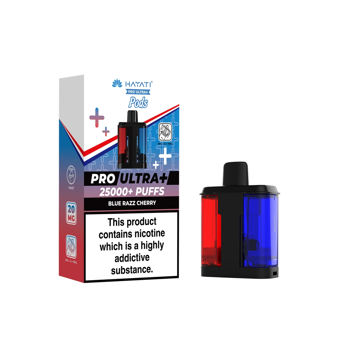 Hayati Pro Ultra+ POD Blue Razz Cherry wholesale vape product