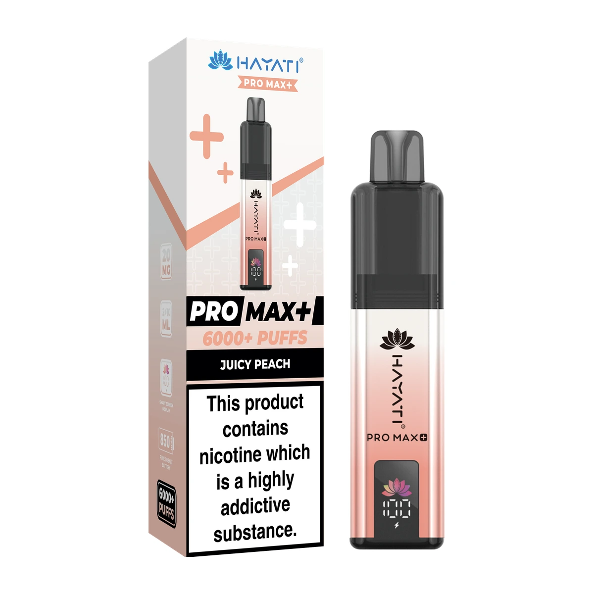 Hayati® Pro Max+ KIT Juicy Peach wholesale vape product