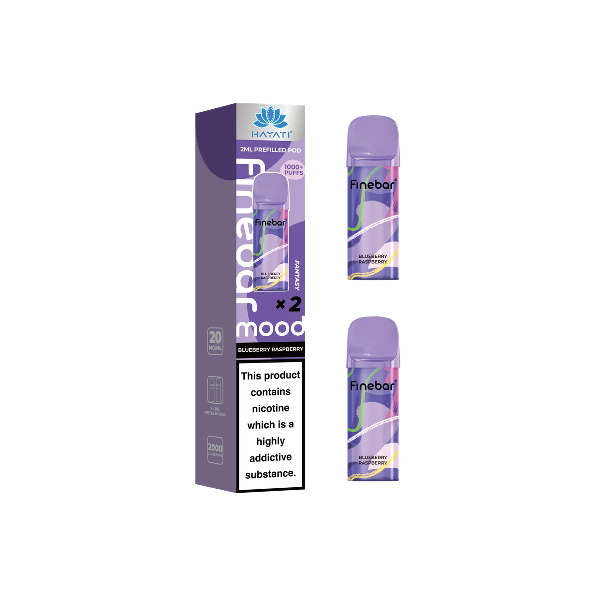 Hayati® Finebar Mood Pods Blueberry Raspberry