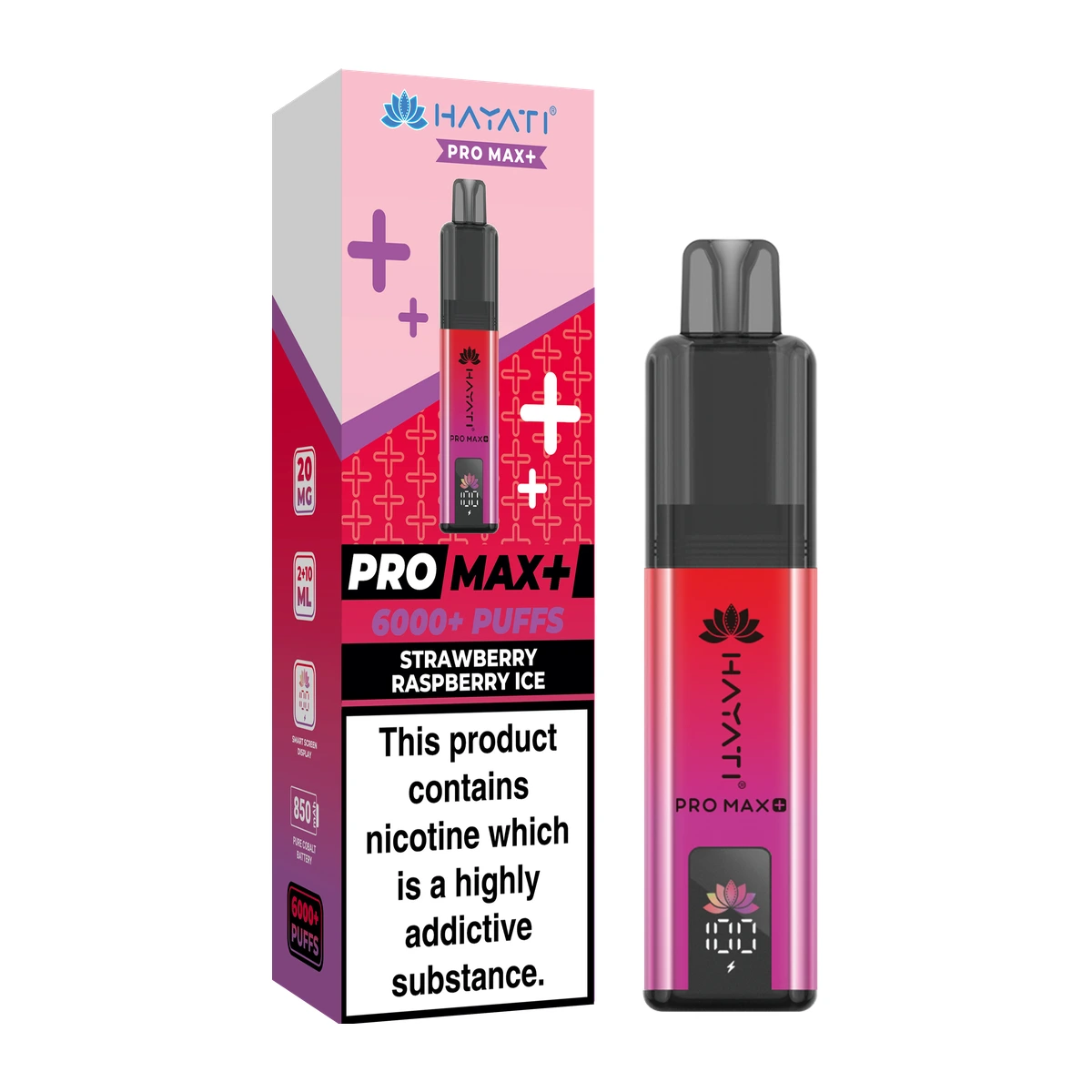 Hayati® Pro Max+ KIT Strawberry Raspberry Ice wholesale vape product