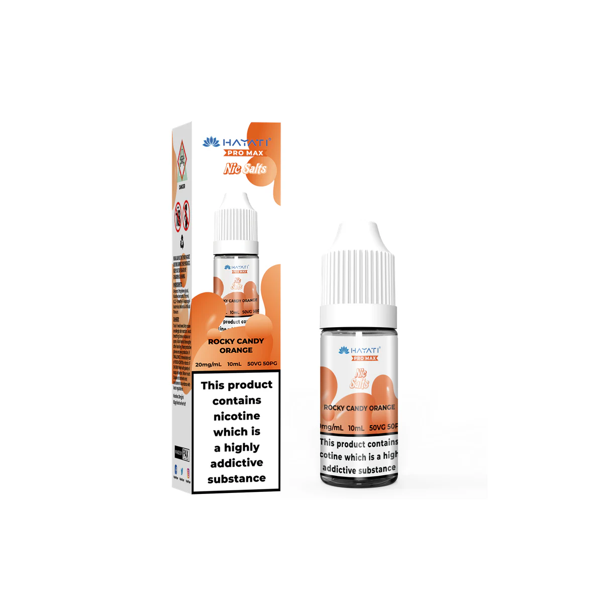 Hayati® Pro Max Nic Salts Rocky Candy Orange 20mg