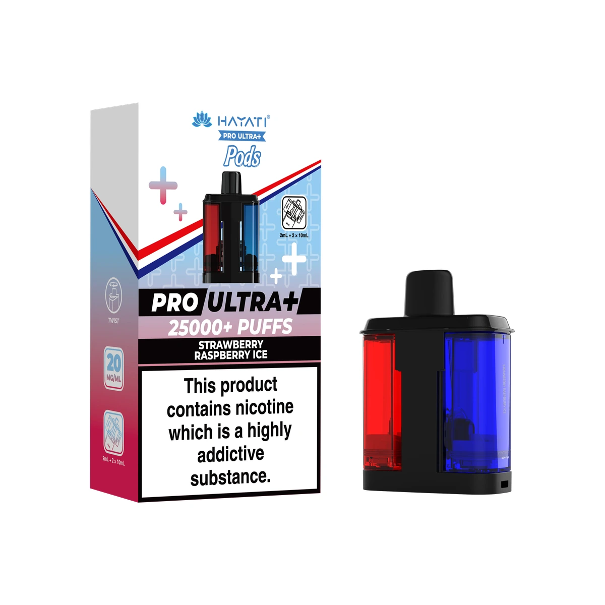 Hayati® Pro Ultra+ Pods Strawberry Raspberry Ice