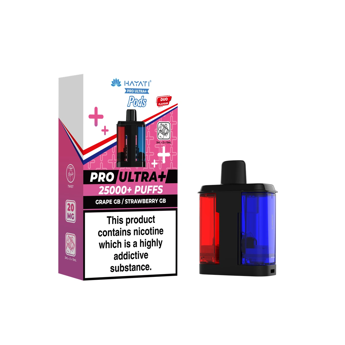 Hayati Pro Ultra+ POD Grape GB / Strawberry GB wholesale vape product