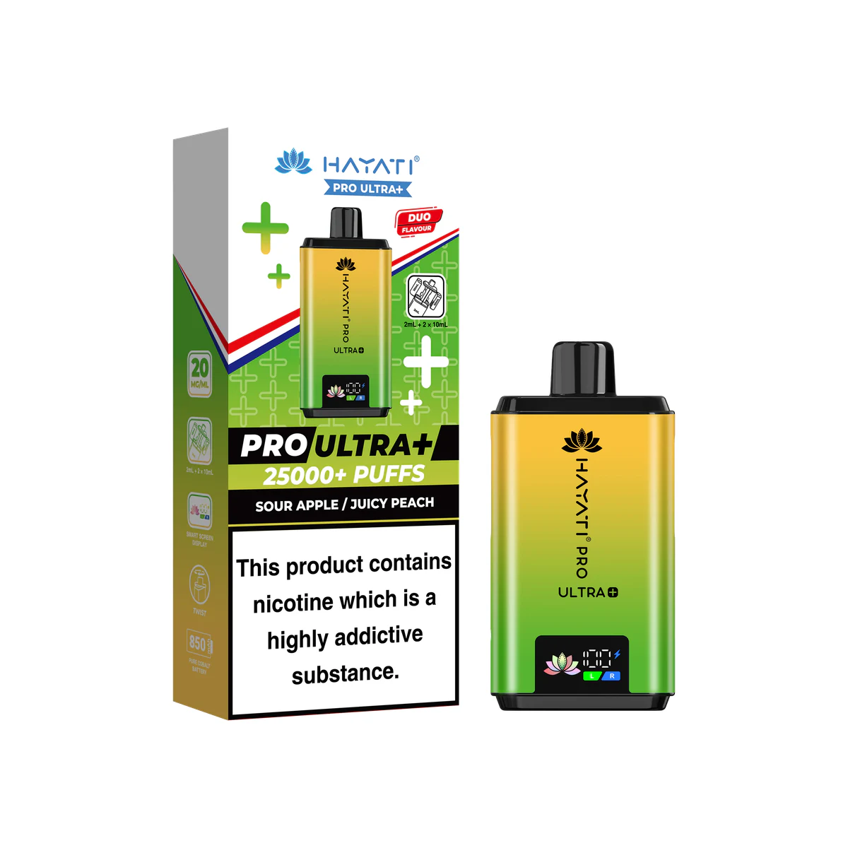 Hayati® Pro Ultra+ Sour Apple / Juicy Peach