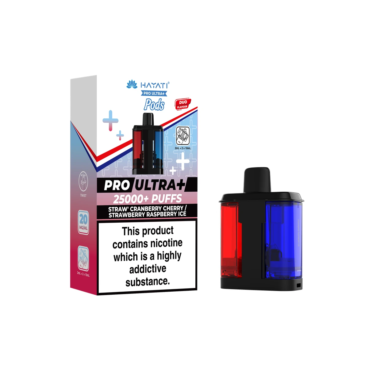 Hayati® Pro Ultra+ Pods Strawberry Cranberry / Strawberry Raspberry Ice