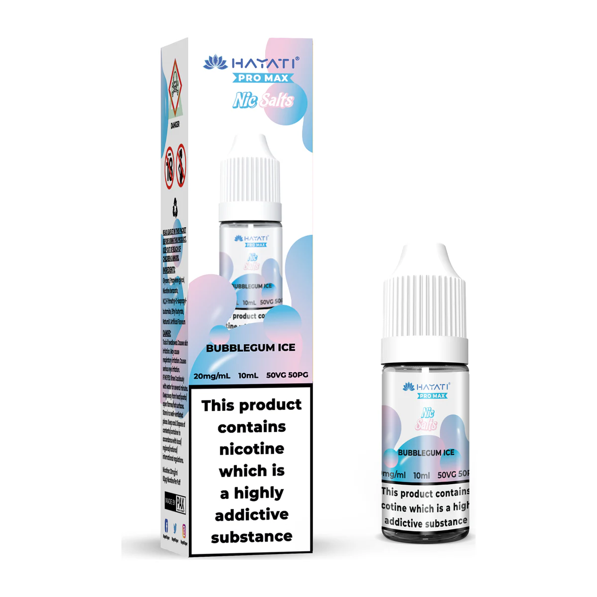 Hayati® Pro Max Nic Salts Bubblegum Ice 20mg
