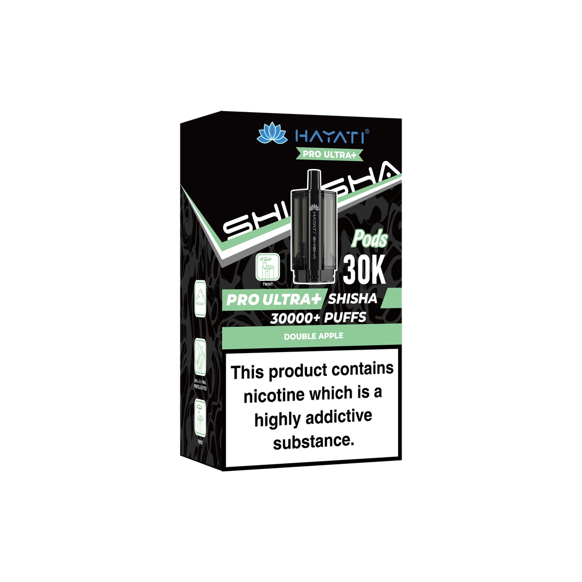 Hayati® Pro Ultra+ Shisha POD Double Apple+Double Apple wholesale vape product
