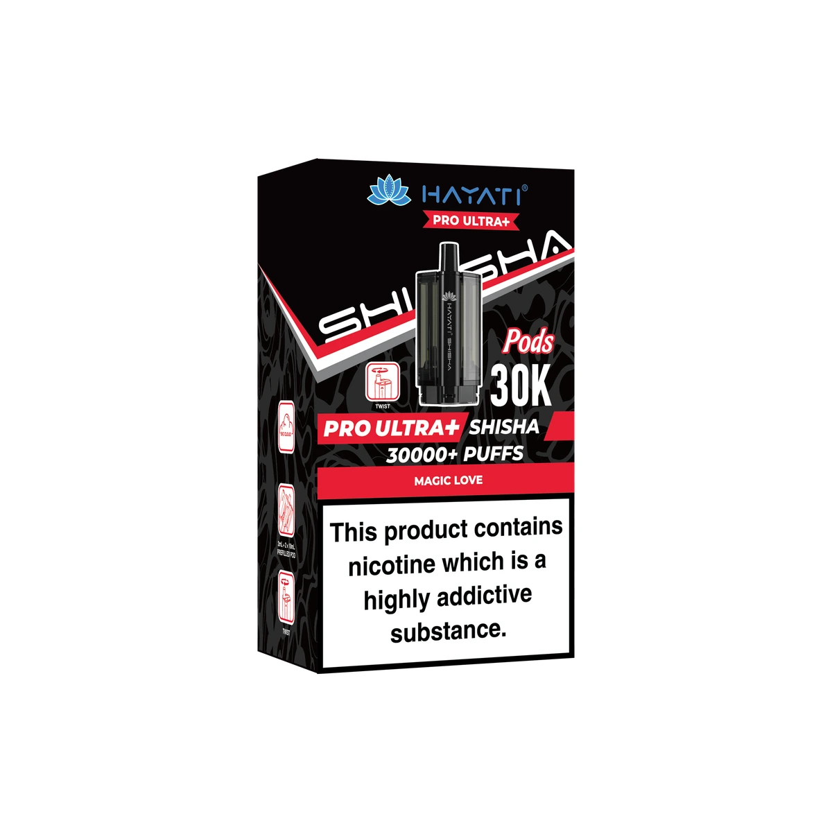 Hayati® Pro Ultra+ Shisha POD Magic Love+Magic Love wholesale vape product