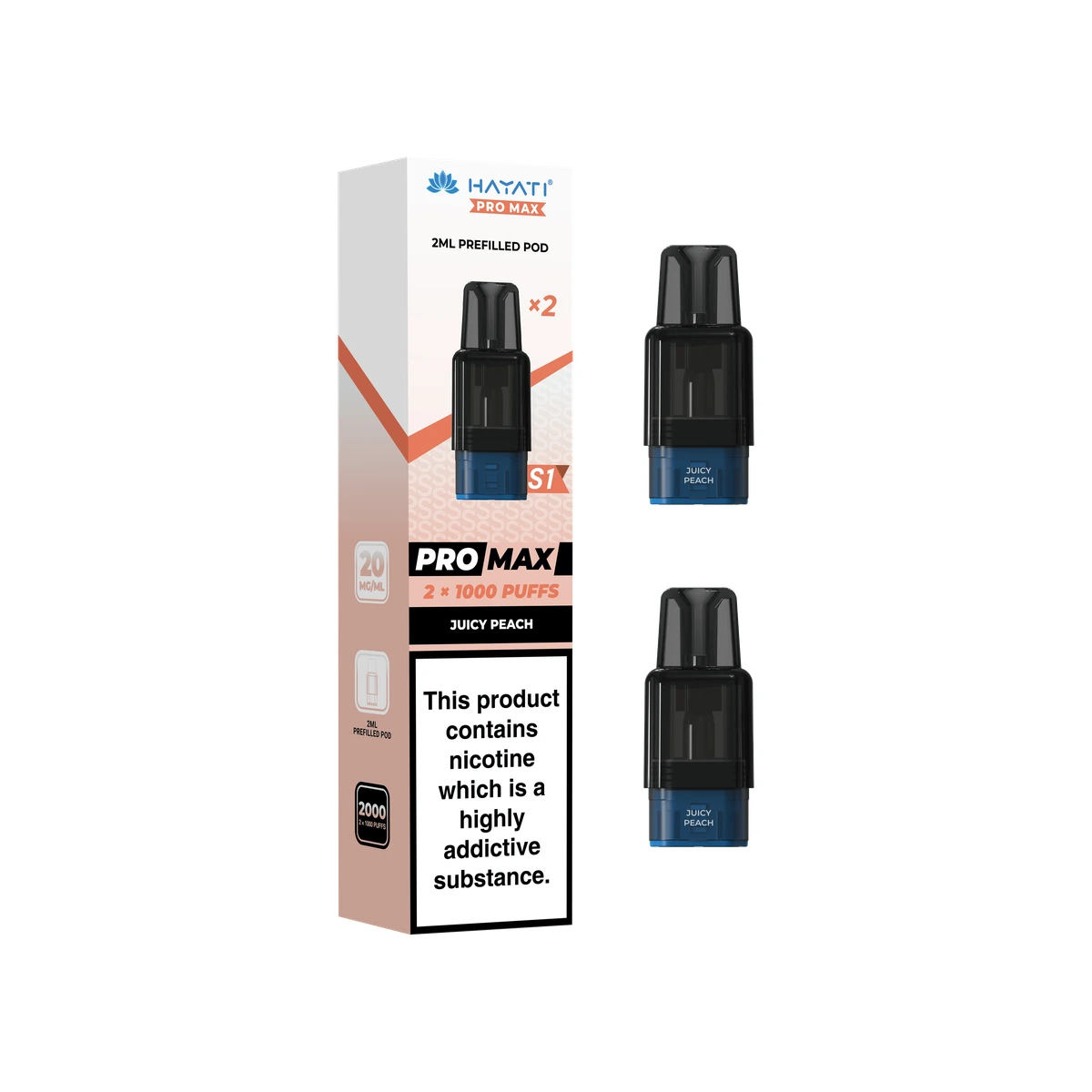 Hayati® Pro Max S1 Pods Juicy Peach