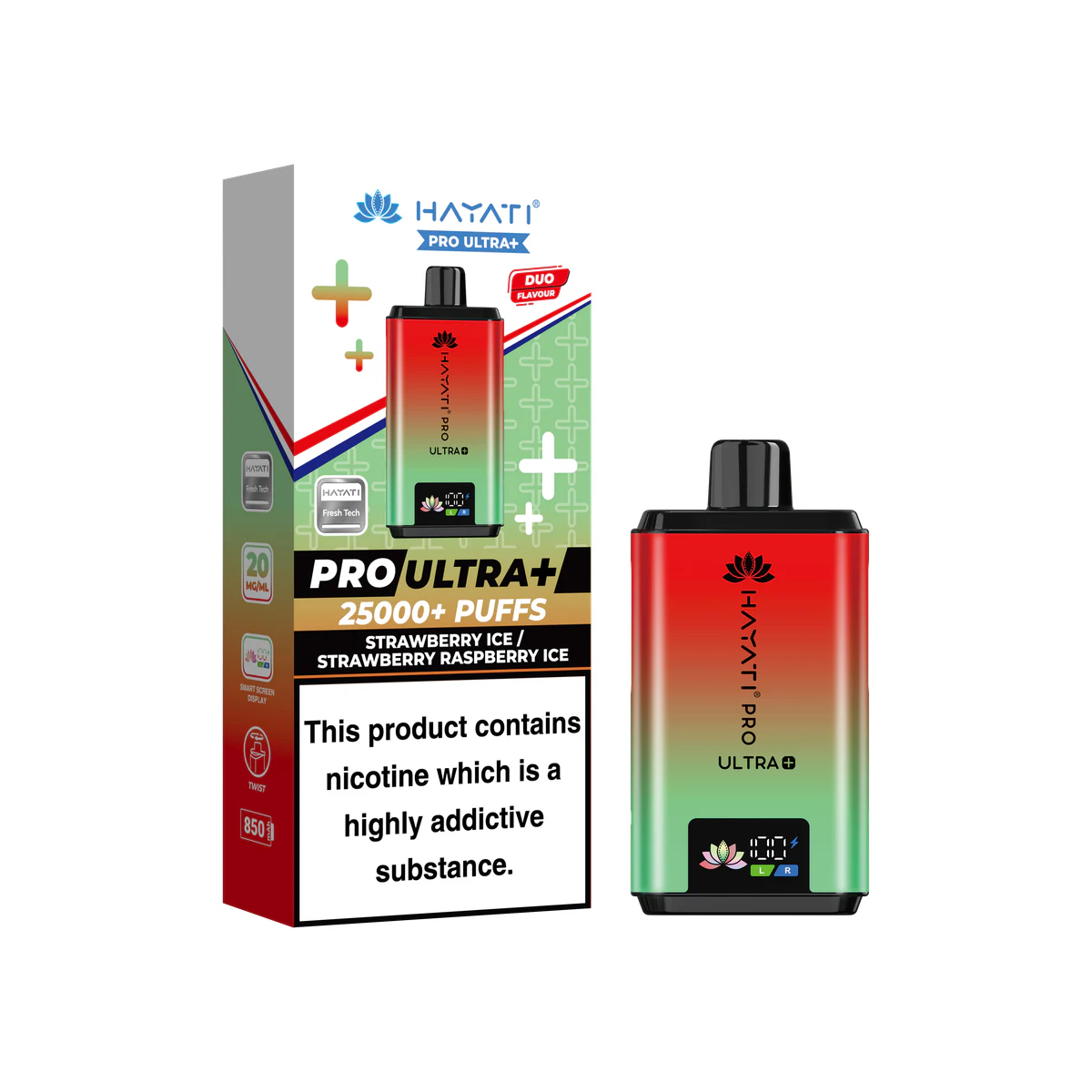 Hayati® Pro Ultra Plus Kit Strawberry Ice/Strawberry Raspberry Ice 20mg