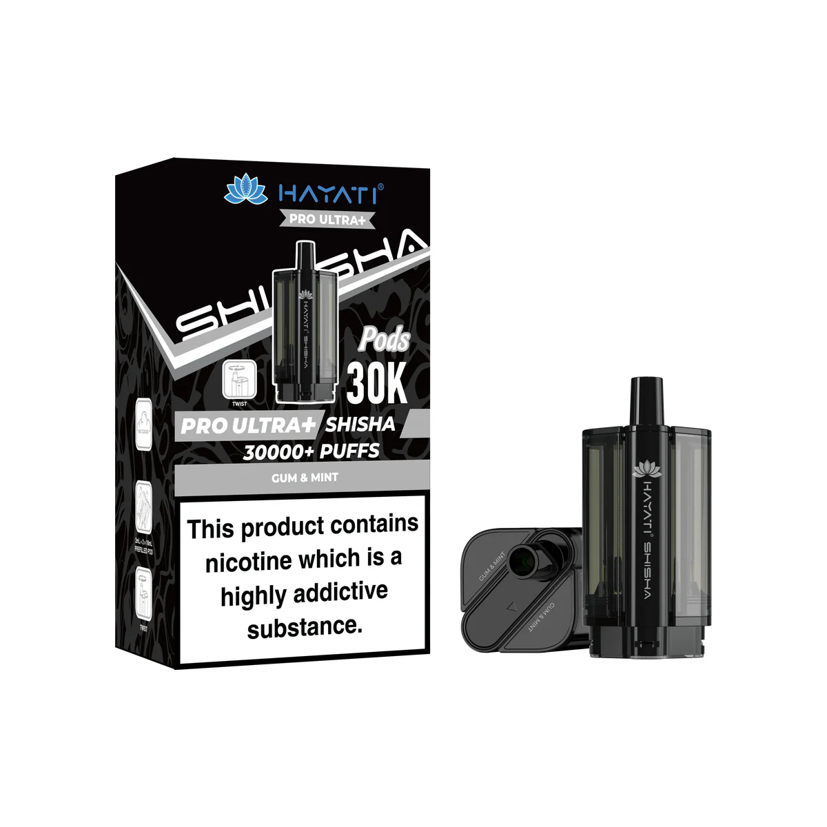 Hayati® Pro Ultra Plus Shisha Pod Gum Mint