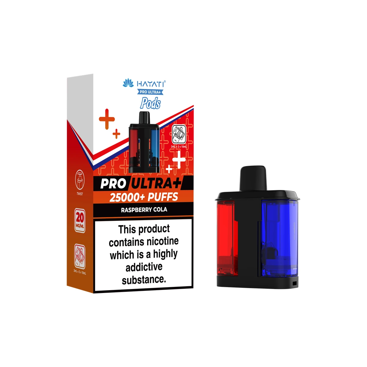 Hayati Pro Ultra+ POD Raspberry Cola wholesale vape product