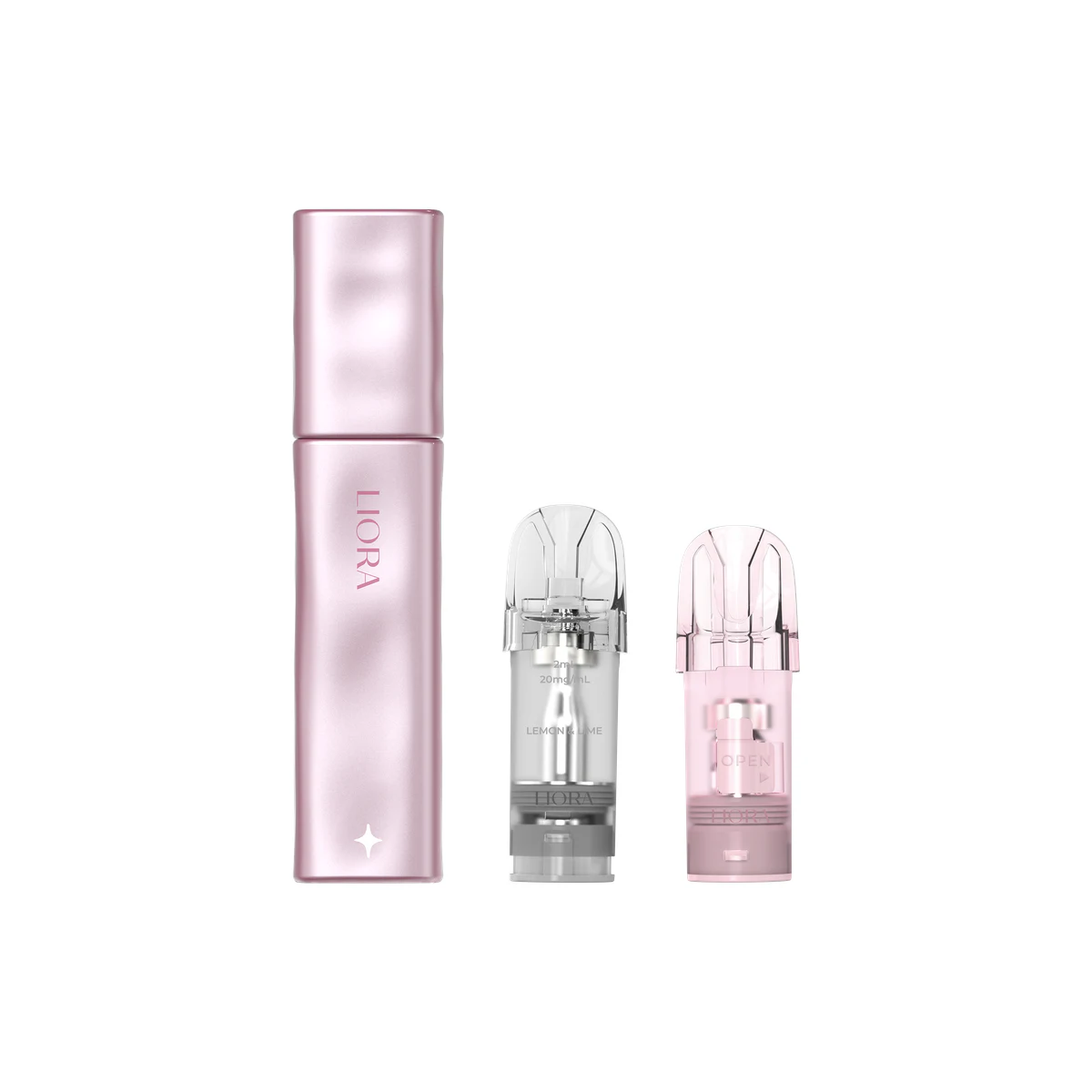 Hayati® Liora Kit (1 Device + 1 Refillable Pod + 1 Prefilled Pod) Strawberry Raspberry Blueberry