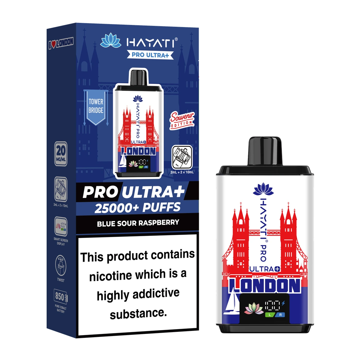 Hayati® Pro Ultra+ Souvenir Edition (England) BLUE-SOUR-RASPBERRY