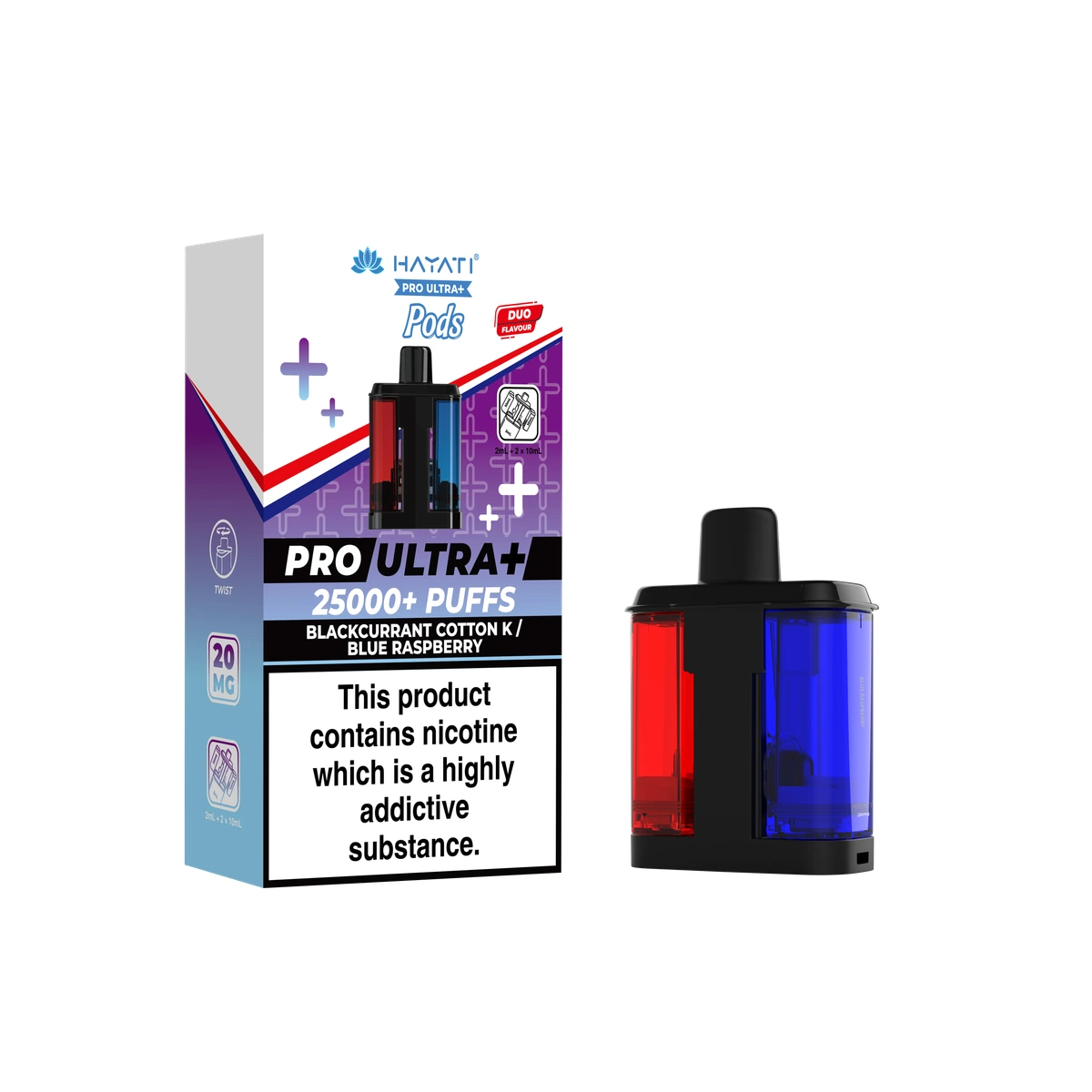 Hayati Pro Ultra+ POD Blackcurrant Cotton K / Blue Raspberry wholesale vape product